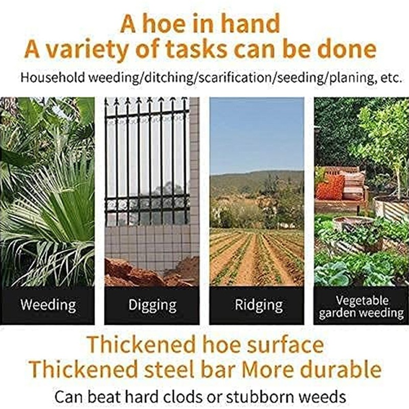 1pc stålhærdet hul hakke håndholdt havearbejde luge rive plantning grøntsagshave værktøj landbrug luge tilbehør