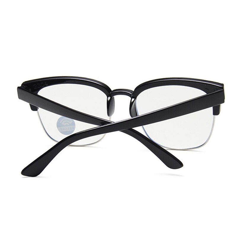 Montura de gafas Retro cuadrada transparente Anti-azul claro para niños, lentes transparentes semi-sin montura, gafas con remaches para niños