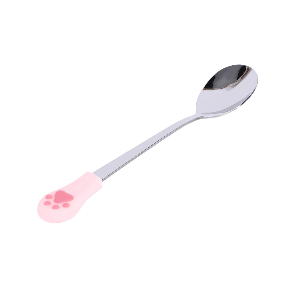 1 stk slik te drink ske sød kat klo frugt gaffel dessert ske køkken forsyninger rustfrit stål kaffe skeer drikke service: S