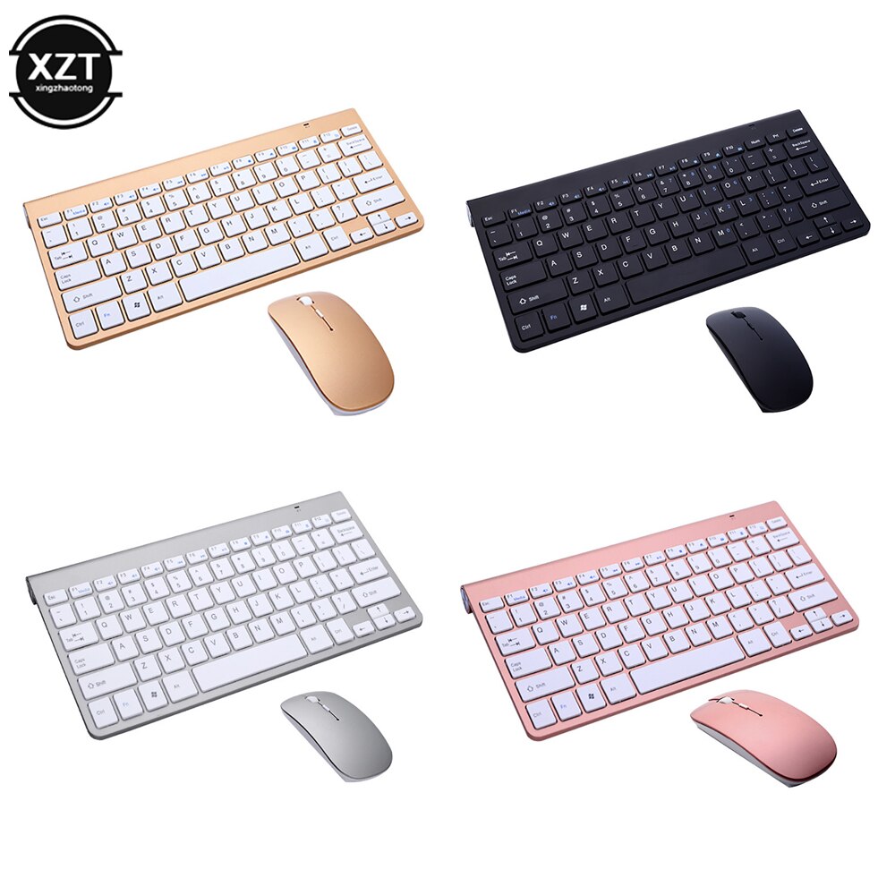 Drahtlose Tastatur Maus Set 2,4G USB Mini Multimedia Tastatur Maus Combo Für Notebook Laptop Mac Desktop PC TV büro Liefert