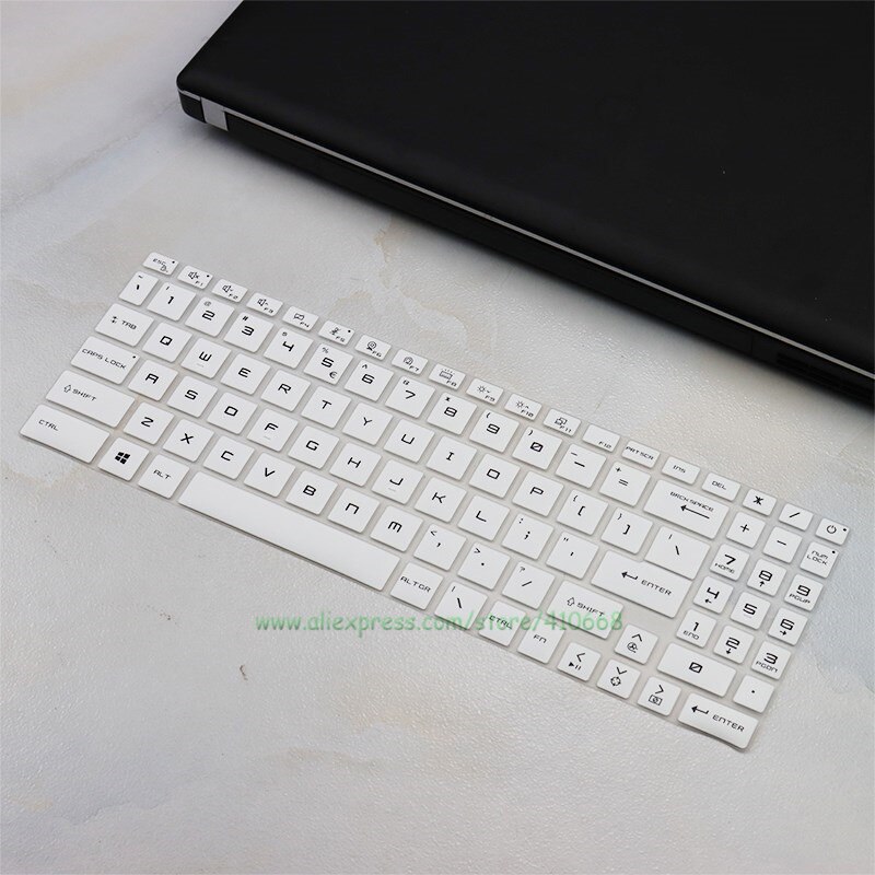 Dustproof Silicone Keyboard Cover Skin Protector For MSI GL66 Pulse Katana GF76 GL76 Katana GF66 Gaming Laptop: White