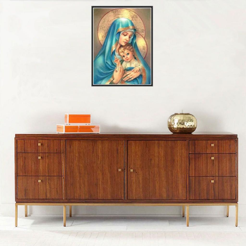 Madonna diamante bordado pintura strass ponto cruz decoração para casa presente perfeito ornamento 20x25cm