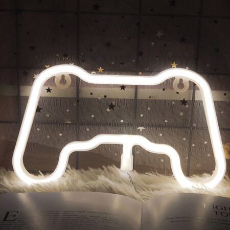 Led Game Neon Sign Game Vorm Gamer Voor Tiener Jongens Game Neon Light Game Room Decor Neon Lamp Game battle Station Muur Tekenen: Game-Warm