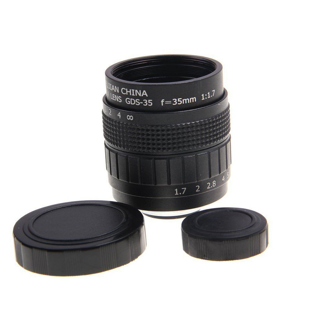 FUJIAN 35mm F1.7 CCTV Téléfilm lentille + Monture C + bague Macro pour Monture Sony E Nex-5T Nex-F3 Nex-6 Nex-7 Nex-5R A6300 A6100 A6500 A5100