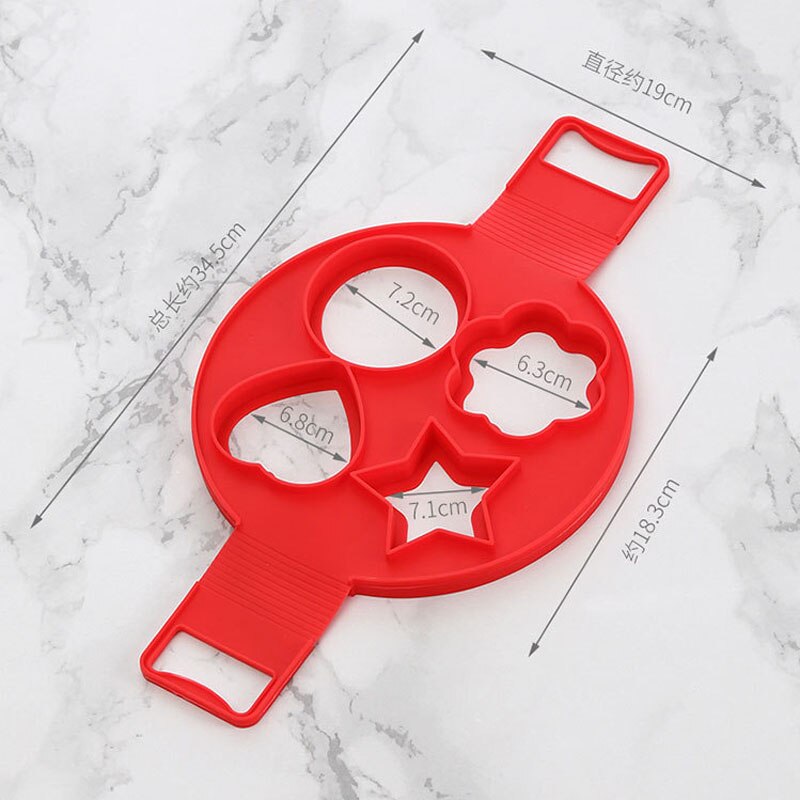 Naleśnikarka 7 otworów okrągła kuchnia DIY foremka robić pankejków smażenie na naleśniki jajowar pomocnicy BPA trzepnięcie kuchnia formularz bezpłatne silii B3H1: 5