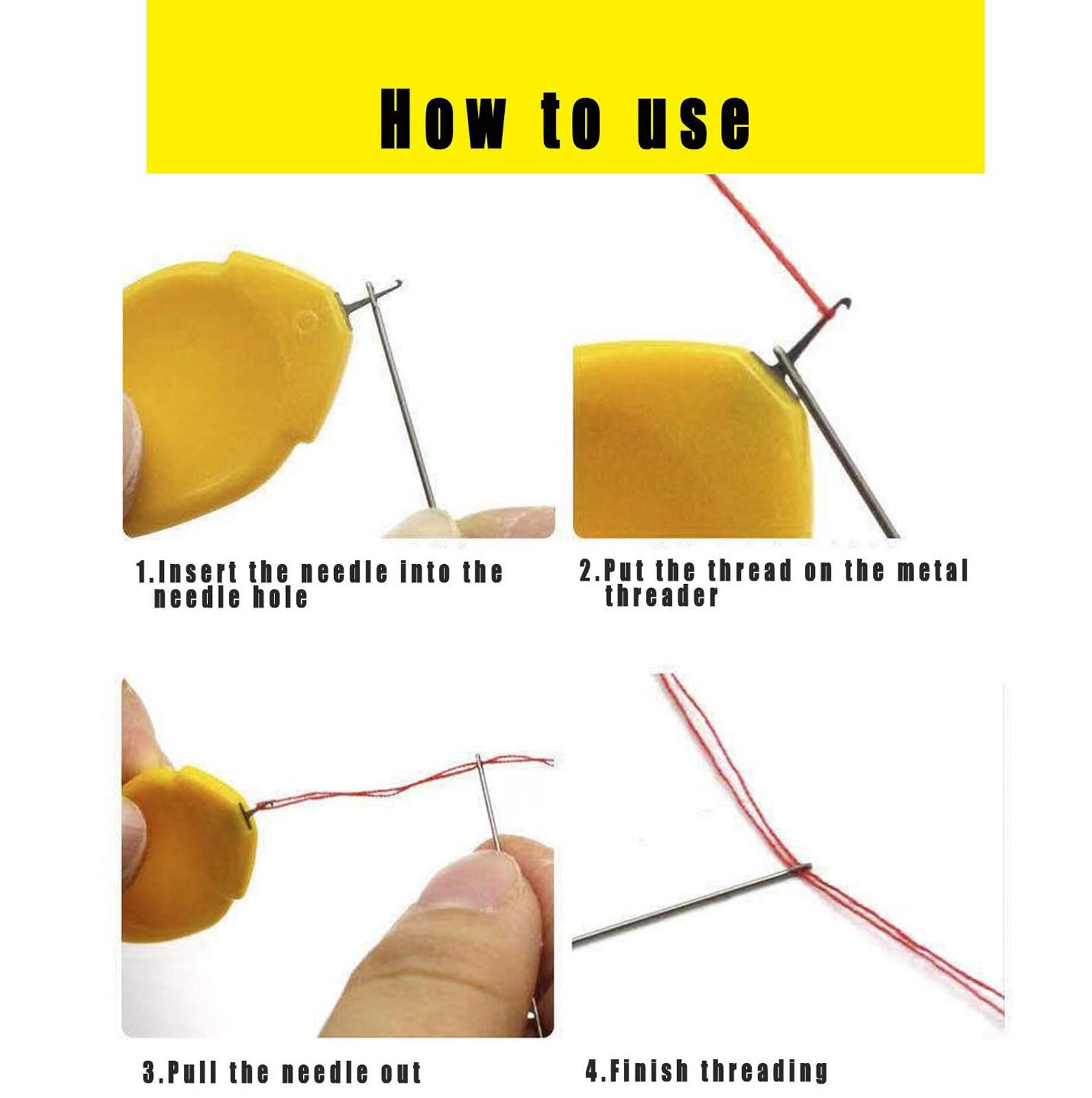 10pcs Needle Threader Hand Machine Sewing Stitch Insertion Tool for Sew Easy Automatic Sliver Bow Wire Needle Threader Home Tool