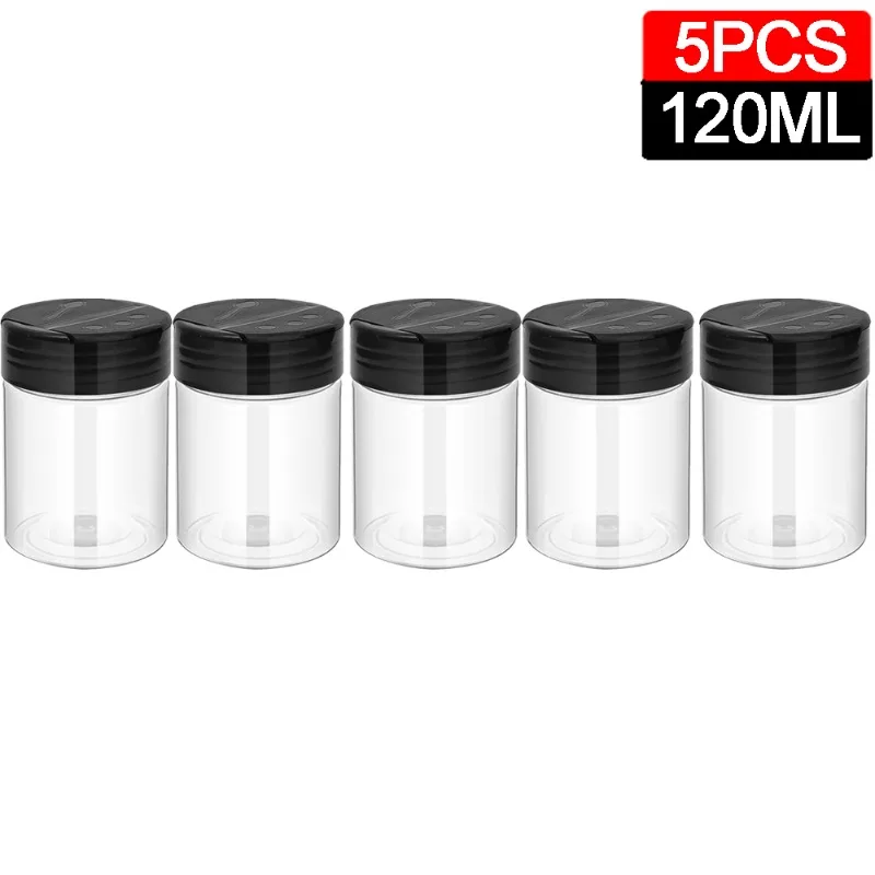 10/1PCS Clear Spice Bottle Seasoning Shaker Bottles Pepper Jar with Lid BBQ Condiment Dispenser Kitchen Powder Storage Container: army green