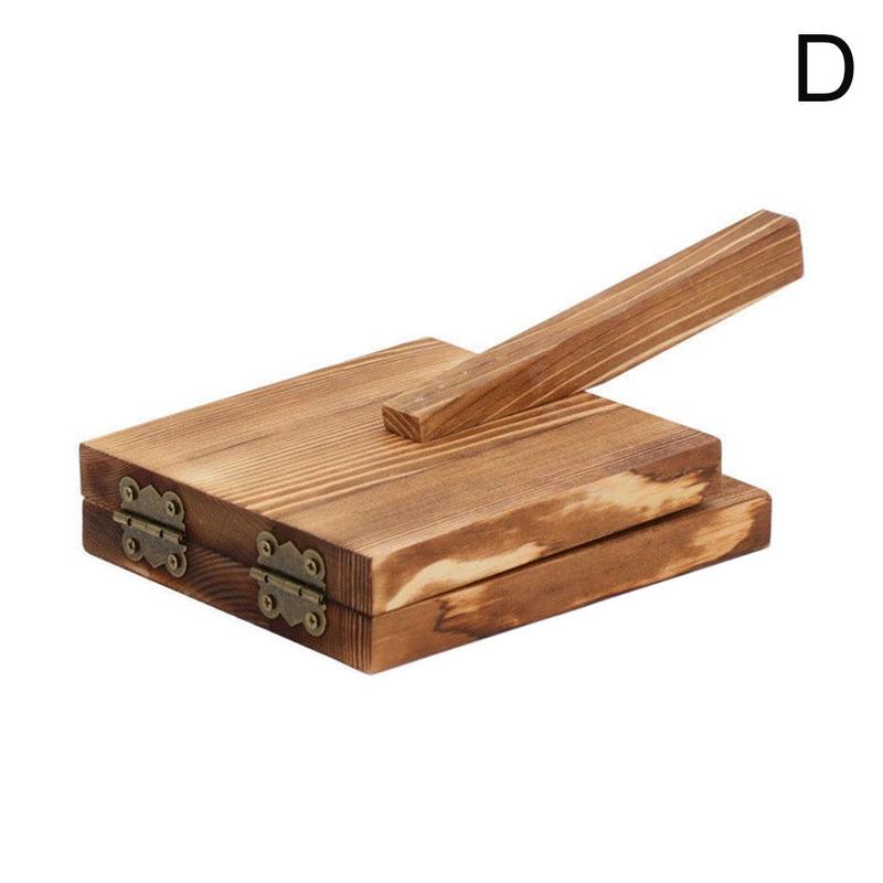 Wooden Dough Pressing Tool Dough Presser Dumpling Skin Press Tool Mold Baking Dumpling Kitchen Pastry Wrapper Tool Making E9O7: D