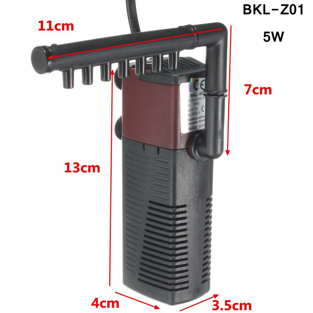 Aquarium Internal Filter Pump 3 in 1 Fish Tank Submersible Oxygen Pump Multifunctional water Pump