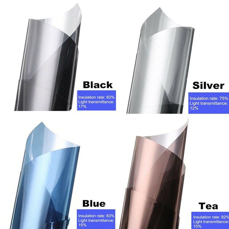 1M 1way Vision Horizontal Window Film Waterproof Mirror Silver Insulation Sticker UV Rejection Privacy Tint Film Home Decoration