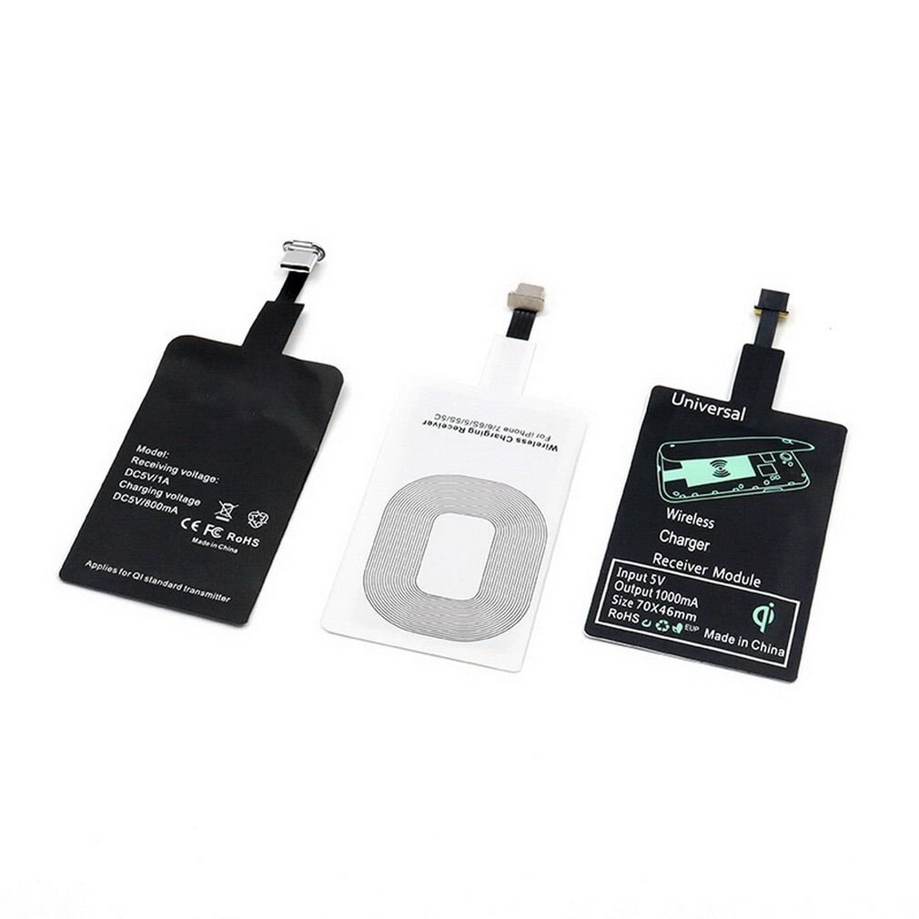 Qi Draadloze Oplader Ontvanger Micro Usb Een Usb B Type C Draadloze Oplader Adapter Voor IPhone6 6S 7 Plus mobiele Telefoon Connector