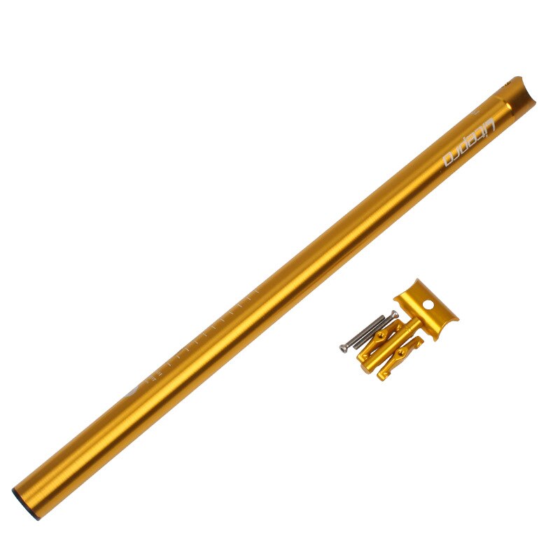 Tija de sillín de bicicleta plegable, tubo de asiento universal ultraligero de aleación de aluminio CNCN, BMX, 33,9x600mm: gold