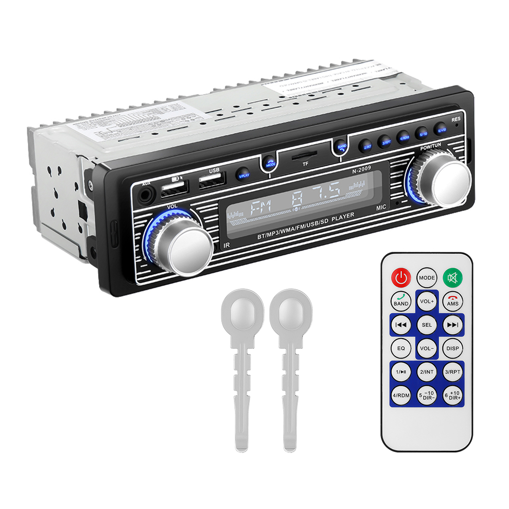 Autoradio stereo usb aux autoradio stereo  mp3 soitin bluetooth-yhteensopiva kaukosäätimellä elektroniikka lisävarusteet