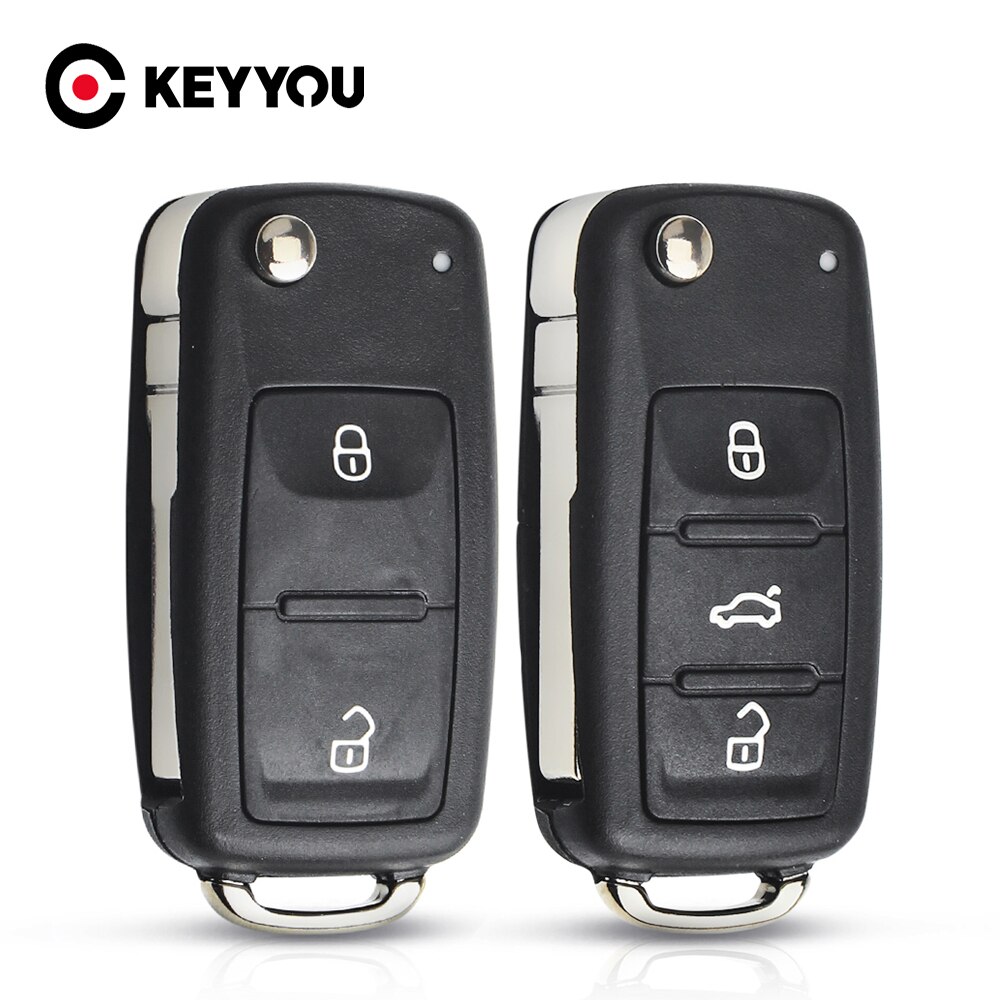 Keyyou 20x til vw volkswagen skoda octavia golf  mk6 tiguan polo passat cc sete fjernkontroll nøkkelvesken skall erstatning 2/3 knapper