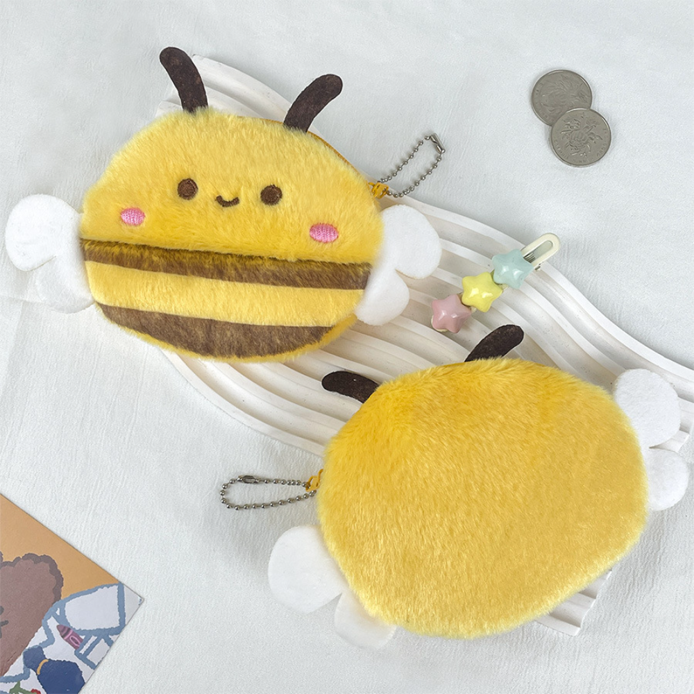 Aufbewahrungstasche, tragbare Geldbörse, Bee-Form, Schlüsseltasche für Reisen, Lippenstift-Aufbewahrung, Kinder