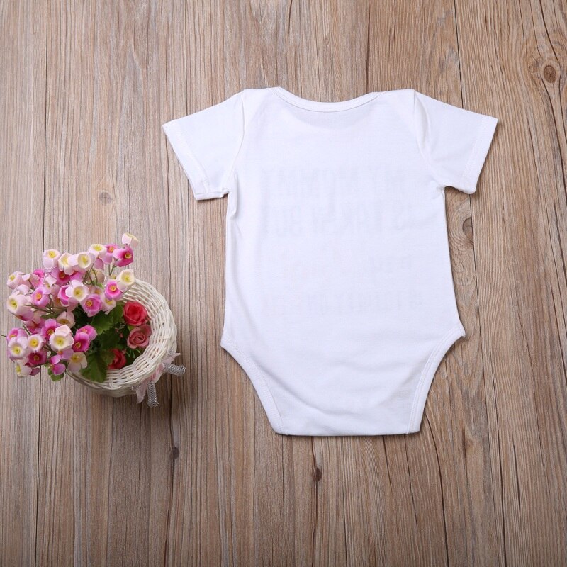 Letter Short Sleeve Baby Lovely Girl Boy Newborn Infant Baby grow Summer Bodysuit Jumpsuit Playsuit Outfit