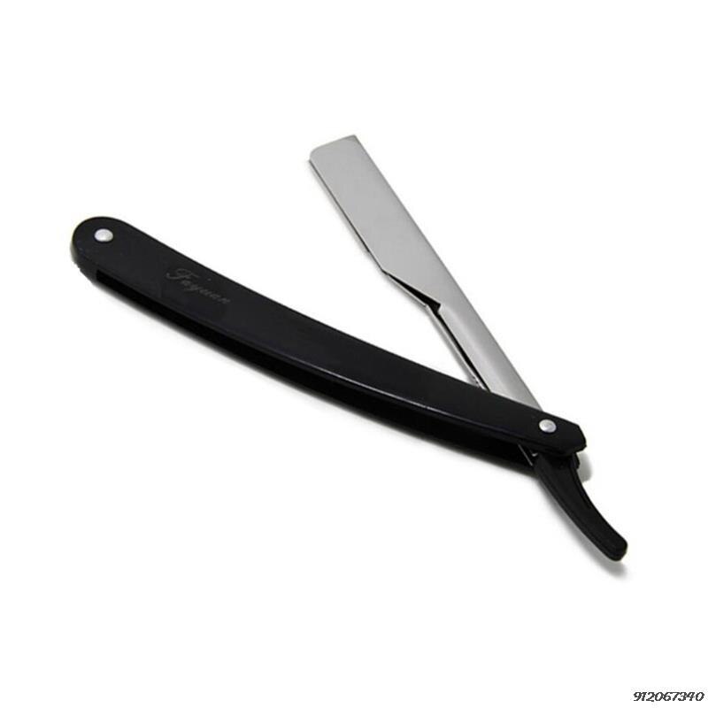 Men Straight Edge Folding Razor with Plastic Handl... – Grandado