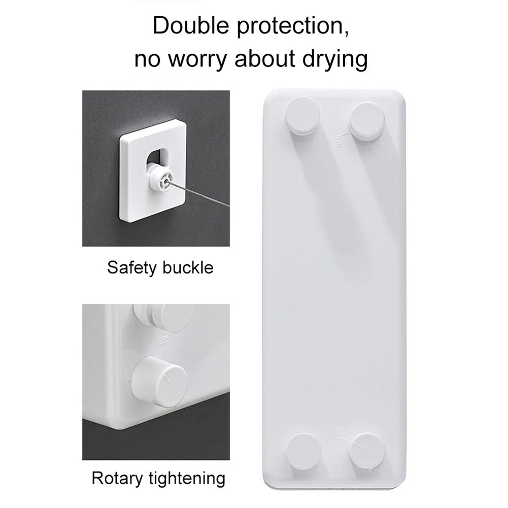 Retractable Clothesline Rope Shower Room Bathroom Telescopic Stainless String Invisible Drying Rack Laundry Supplies