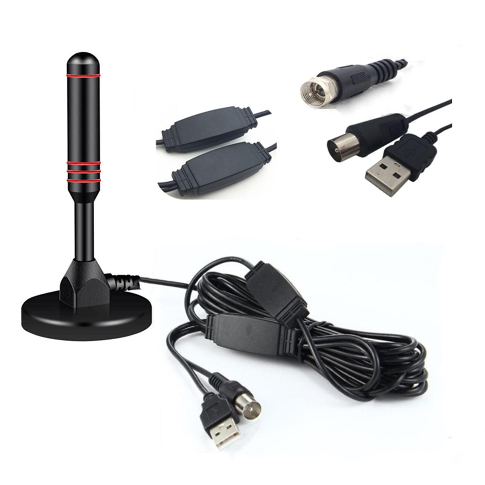 300 Mile HDTV Antenna HD TV Amplifier Booster Cable Support 1080P VHF UHF