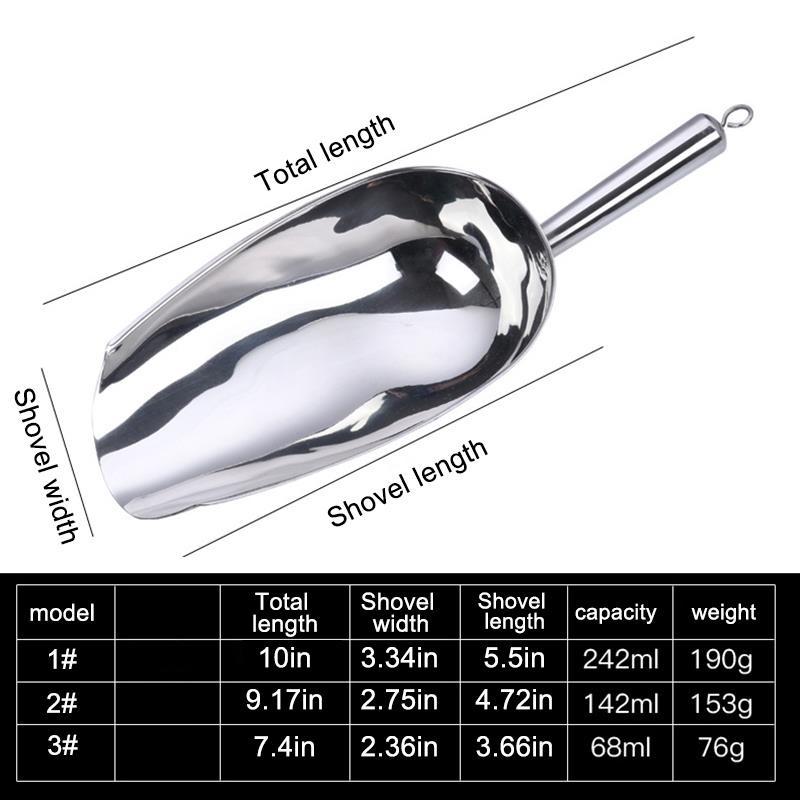 Stainless Steel Ice Scraper Food Candy Bar Scoops Shovel Kitchen Gadgets And Accessories Ice Shovel Ice Flour Utility Scoop