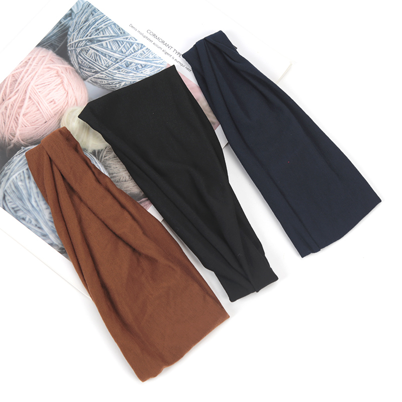 3 unids/set banda para el cabello diademas elásticas de torcidas cabeza cruzada envoltura banda para el cabello accesorios para el cabello para mujeres diadema Simple: Lavanda