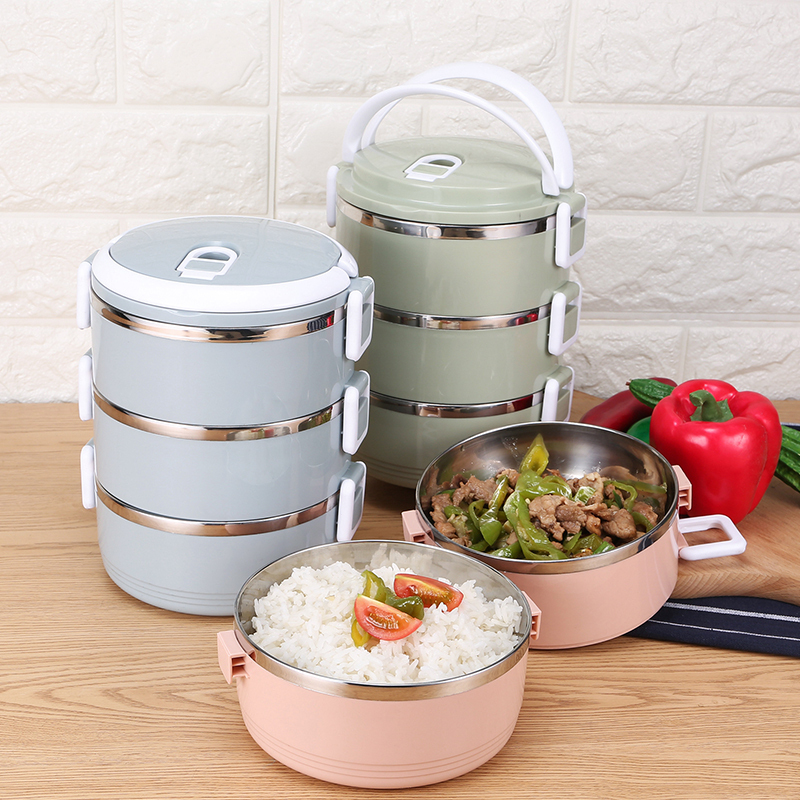 Multi-layer Lunch Box Simple Fine Craftsmanship Silicone Seal Good Sealing Function Silicone Plastic Wrap
