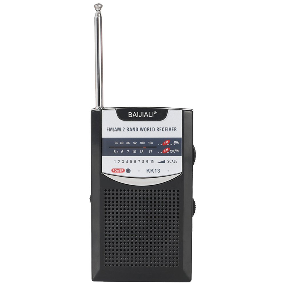 Mini Radio portátil con altavoz incorporado, receptor mundial Retro, Radio de bolsillo con batería, antena telescópica AM/FM para interior del hogar: Rojo