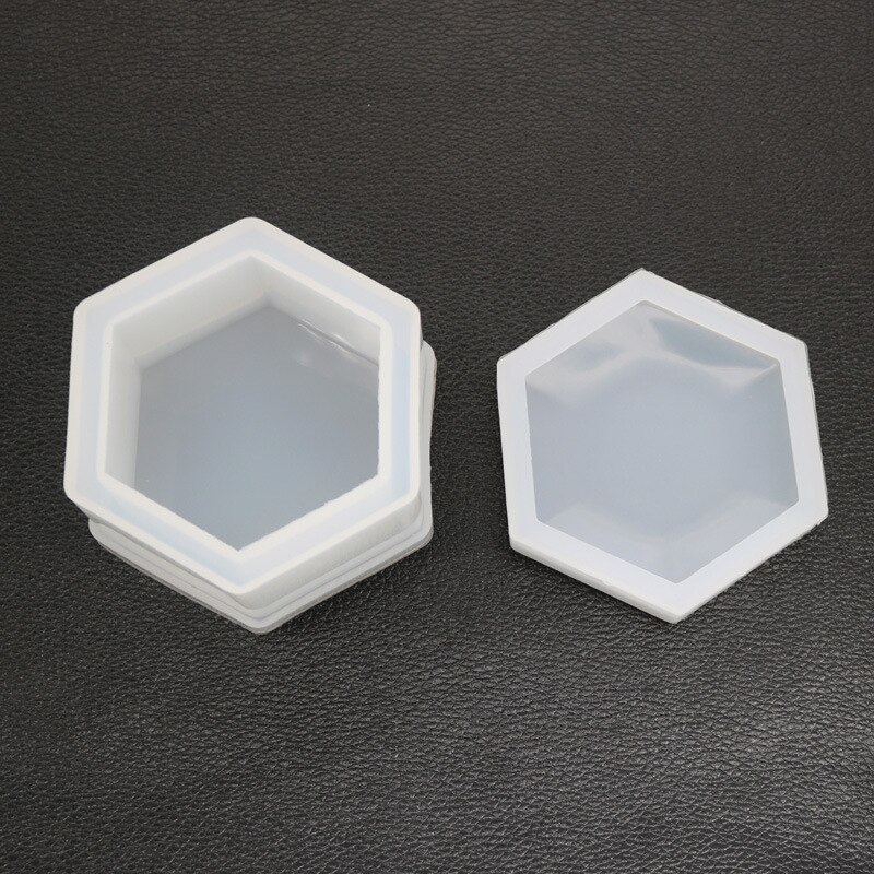 Box Resin Molds Jewelry Box Molds Square/Round/Hexagonal/Heart/Flower Shape DIY Storage Box Silicone Resin Molds AS99