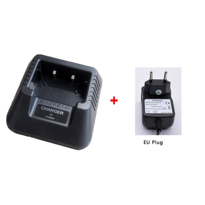 Baofeng caricatore di UV-5R originale con spina ue/regno unito/USA/AUS/USB/auto per Walkie Talkie UV5R UV5RE UV5RA Radio bidirezionale accessori: With EU Plug