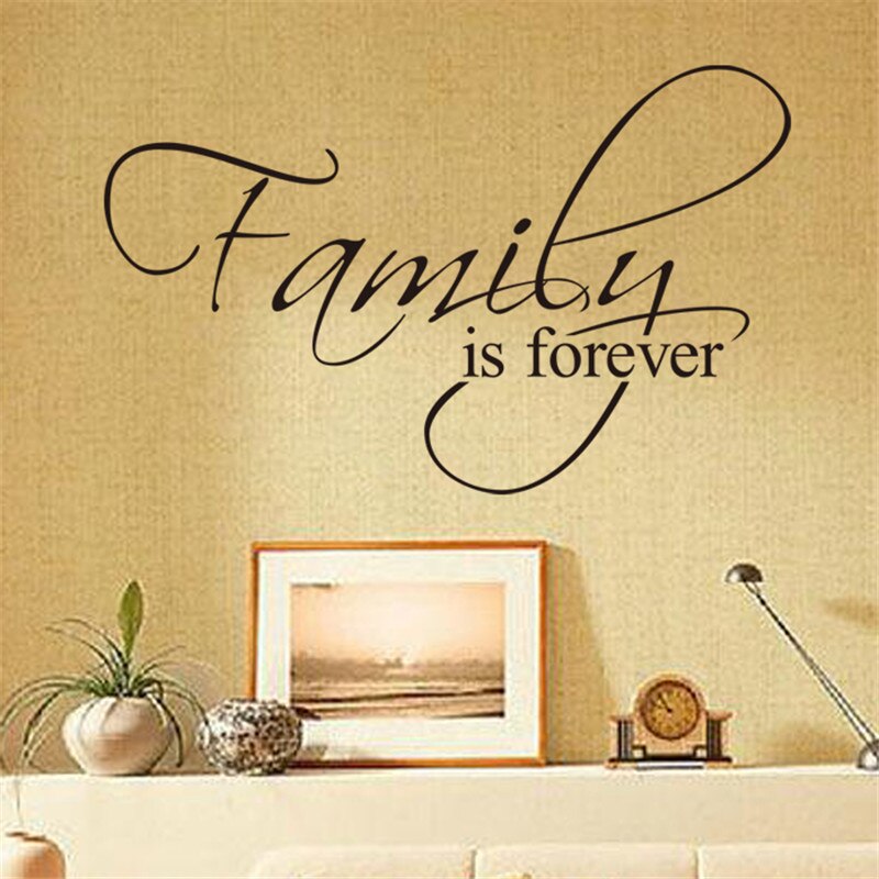 Family is forever Bedroom Wall Stickers living room Wall Decals Family Decoration Art mural PCV stickers