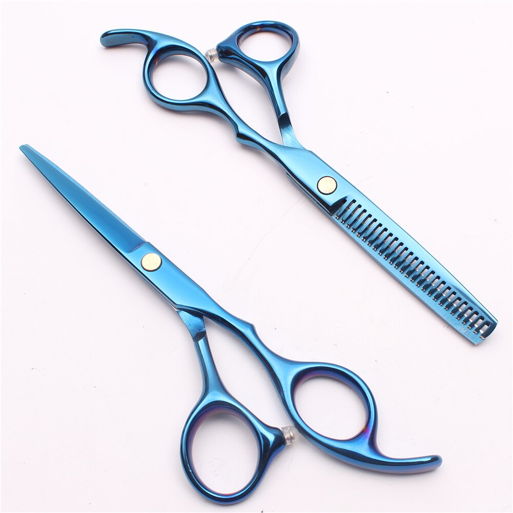 5.5" 16cm JP Steel Engraving Brand Black Cutting Shears Thinning Scissors Hairdressing Scissors Hair Scissors C1005
