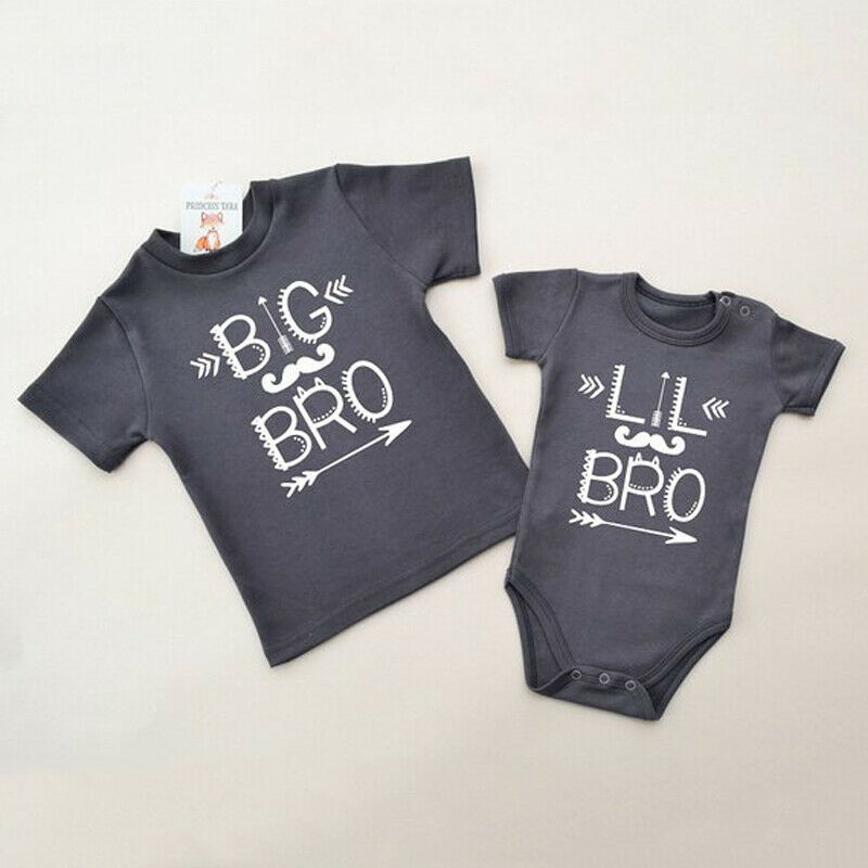 Matching Cotton Clothes Big Brother T-shirt Little Brother Jumpsuit Outfits Set