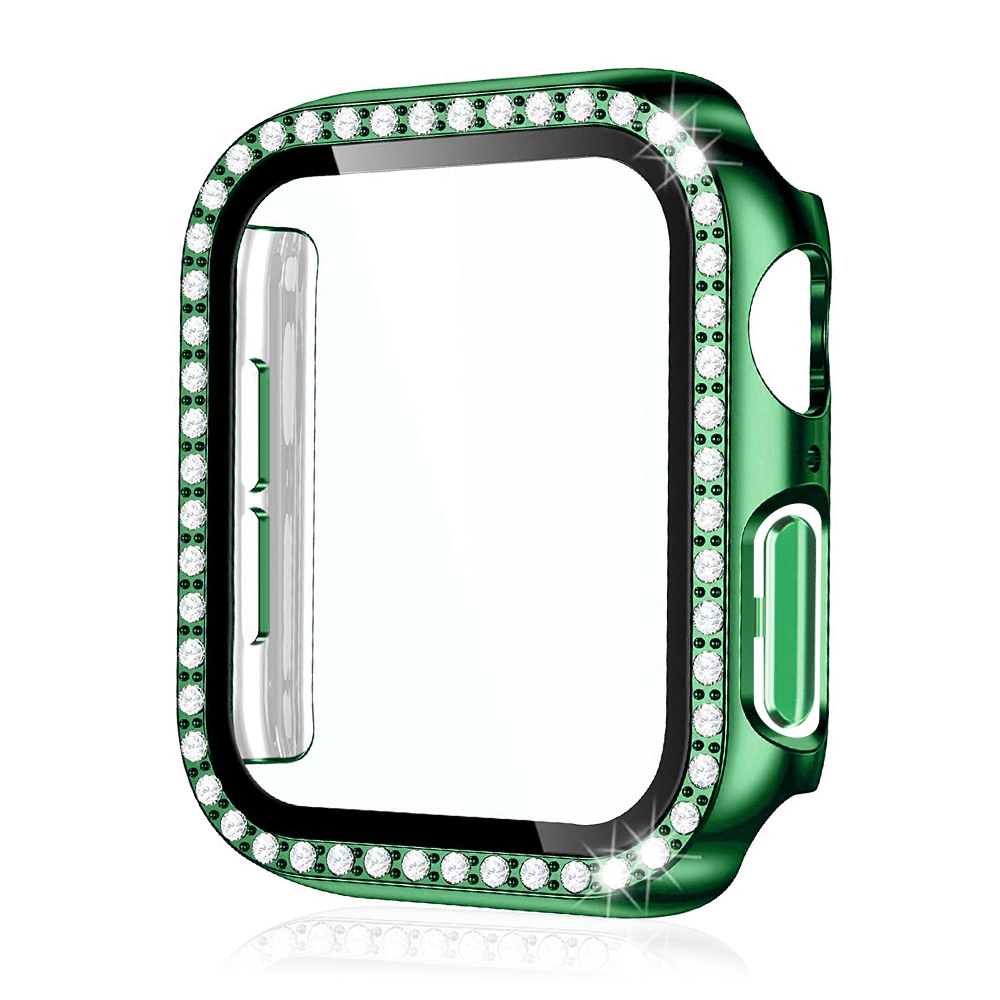 Apple Watch 10 Series Single Row Diamond Case Full Cover Watch Protective Cover Iwatch Series 42MM 46MM Apple Watch Case: Mint / 2 - 3.9 Inches