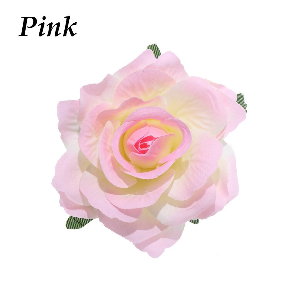 1 PC Chic Bridal Rose Flower Hairpin Wedding Bridesmaid Brooch Party Hair Clip Barrettes Accessories bijoux femme: Rhodium Plated