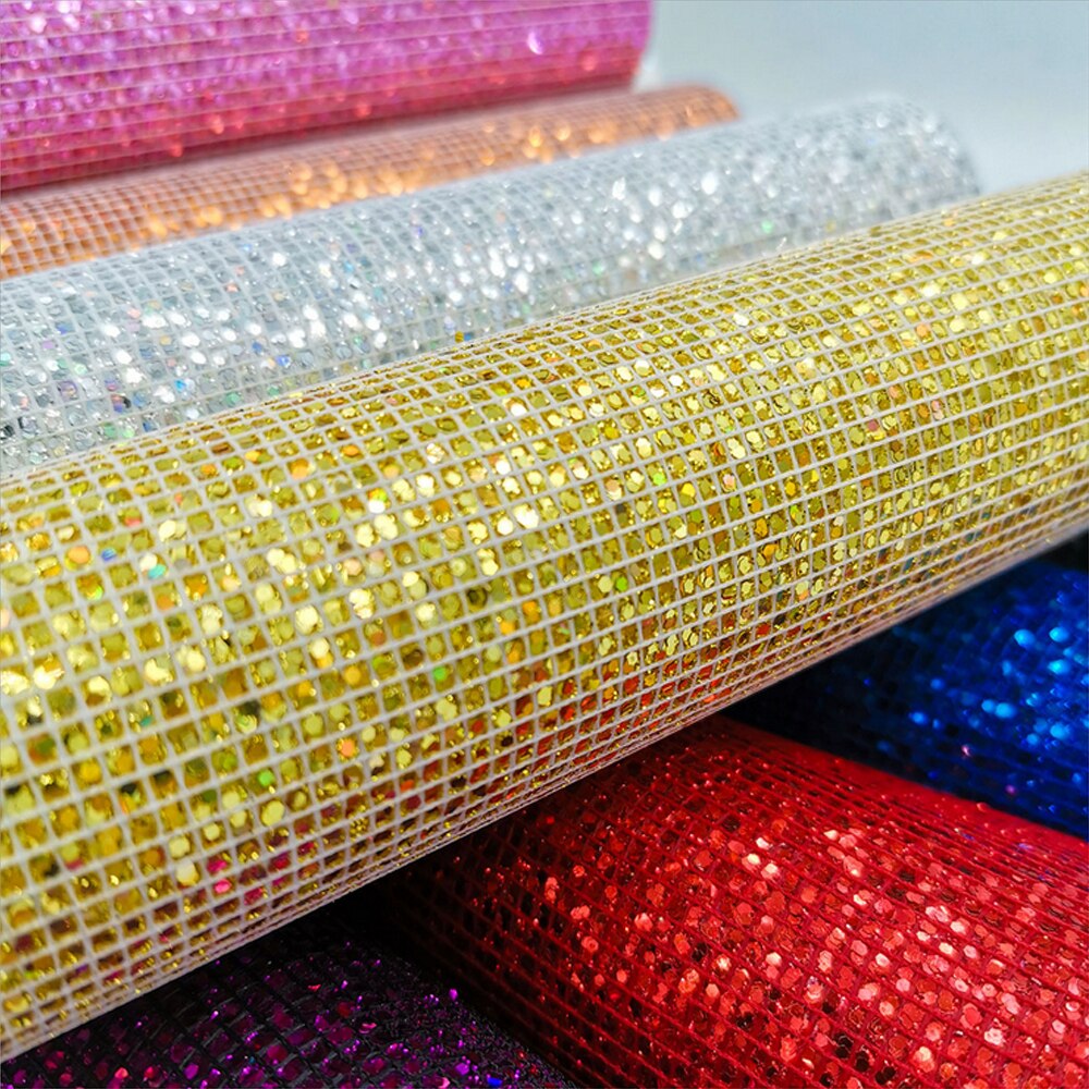 10PCS Diverse Kleuren Shiny Glitter Lovertjes Faux Lederen Fabircs Lakens voor DIY Maken Oorbellen Telefoon Covers Sleutelhangers 20x15cm