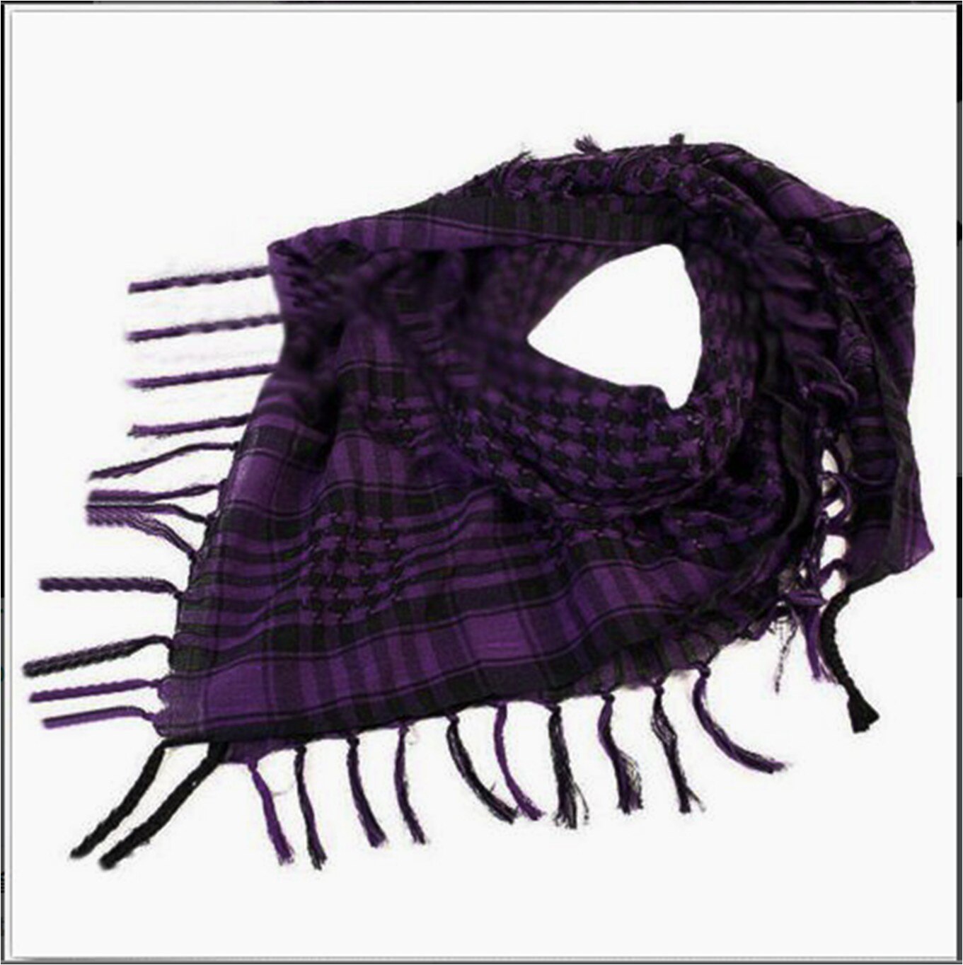 A cuadros para mujer, bufanda con borla de las mujeres árabes bufanda Palestina chal bufandas de favores para las mujeres, amigo.: Purple