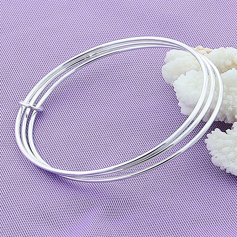 Pulseira de berloques multi círculo prata 925 para mulheres e homens joias de prata