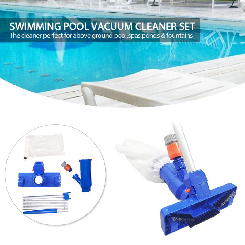 Pool Floor Vacuum Portable Pool Vacuum With Rods Pool Cleaner Quick Cleaning Pool Bottom Pool Cleaning Accessories