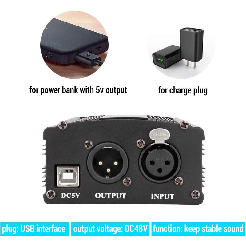 bm800 Studio Microphone 48V USB Phantom Power Karaoke bm 800 Microphone for Computer Sound Card Phantom Power with XLR Cable