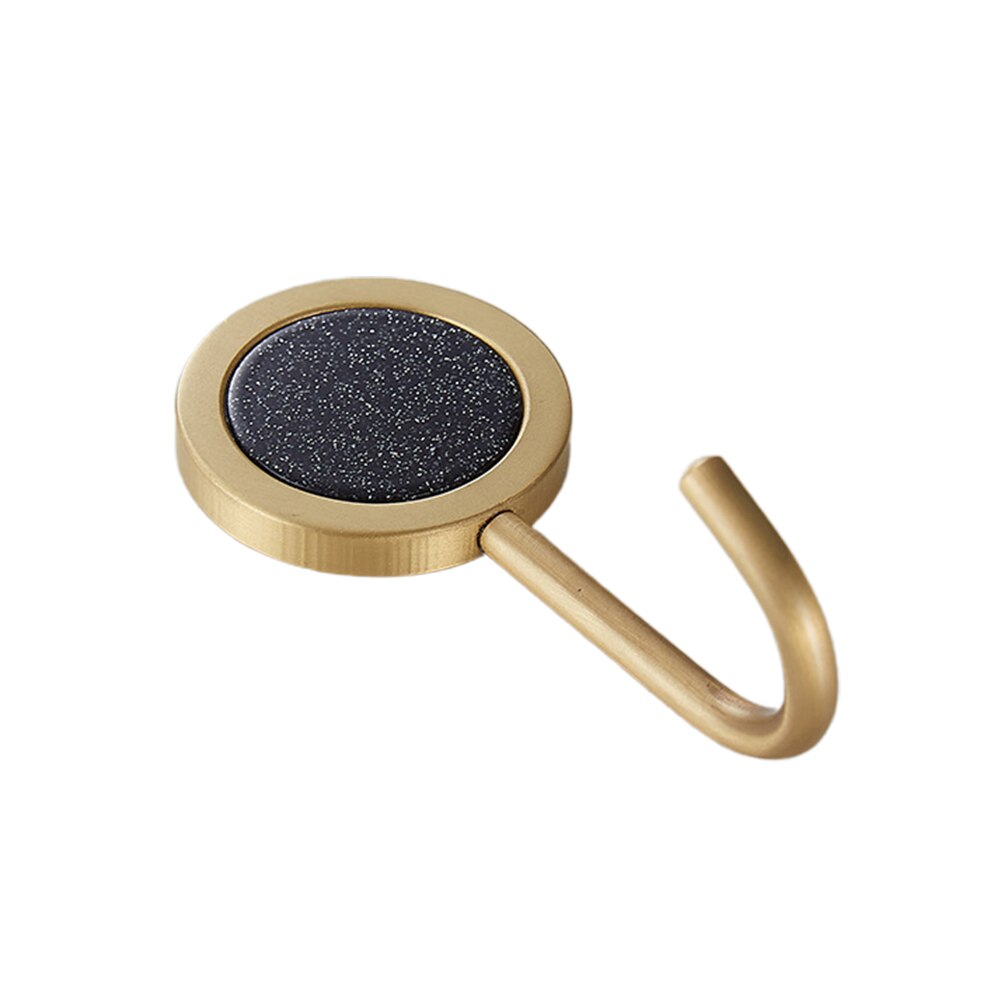 Stilfulde messing kroge til badeværelse væg krog håndklæde krog kappe til væg hat krog krog krog guld krog til taske nøgler små kroge: Sort skal