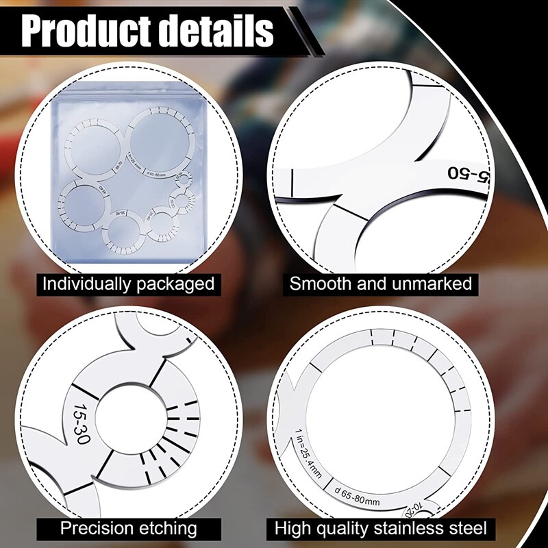 Leather Cutting Tools Corner Cutting Ruler Metal Circle Template Leather Corner Punch Round Leather Corner Cutting Ruler