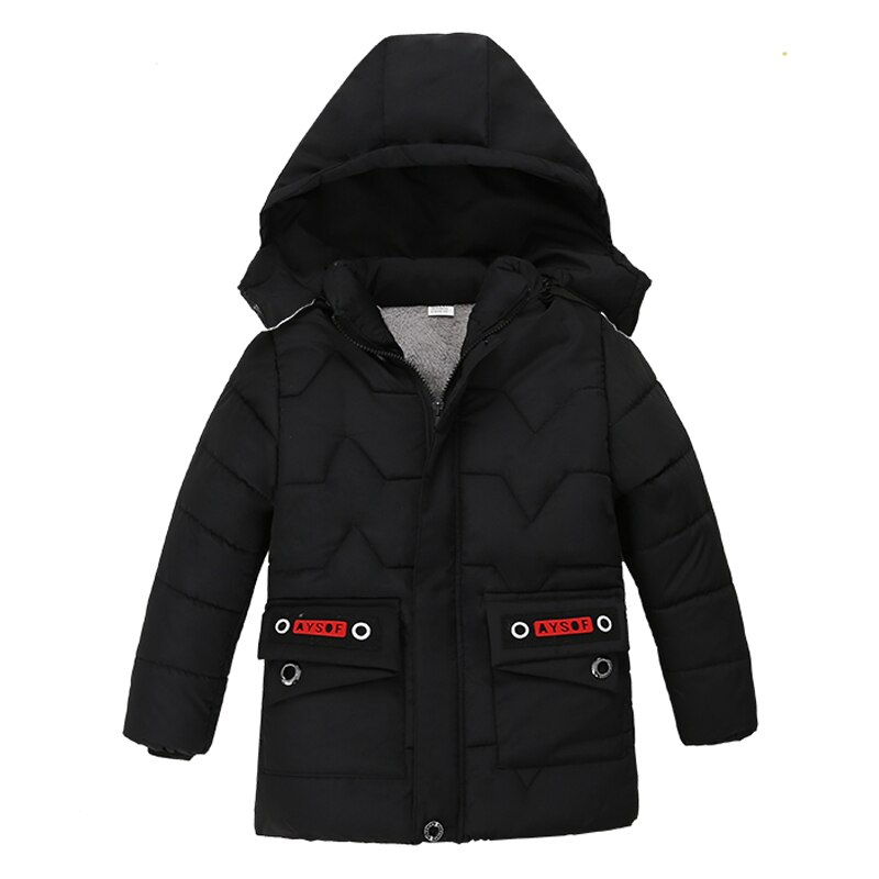 Lzh peuter baby jongens winterjas voor jongens dikke warme kleding kinderen baby bovenkleding jassen kinderen capuchon jas 2 3 4 5 jaar: Zwart / 5