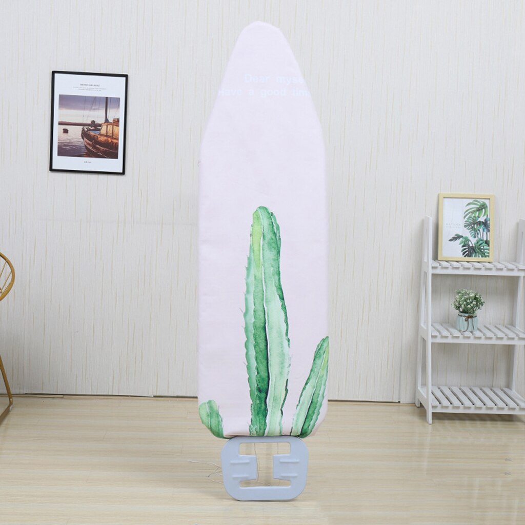 Cubierta de tabla de planchar resistente, almohadilla de relleno grueso con elástico de 55x20 pulgadas: Cactus