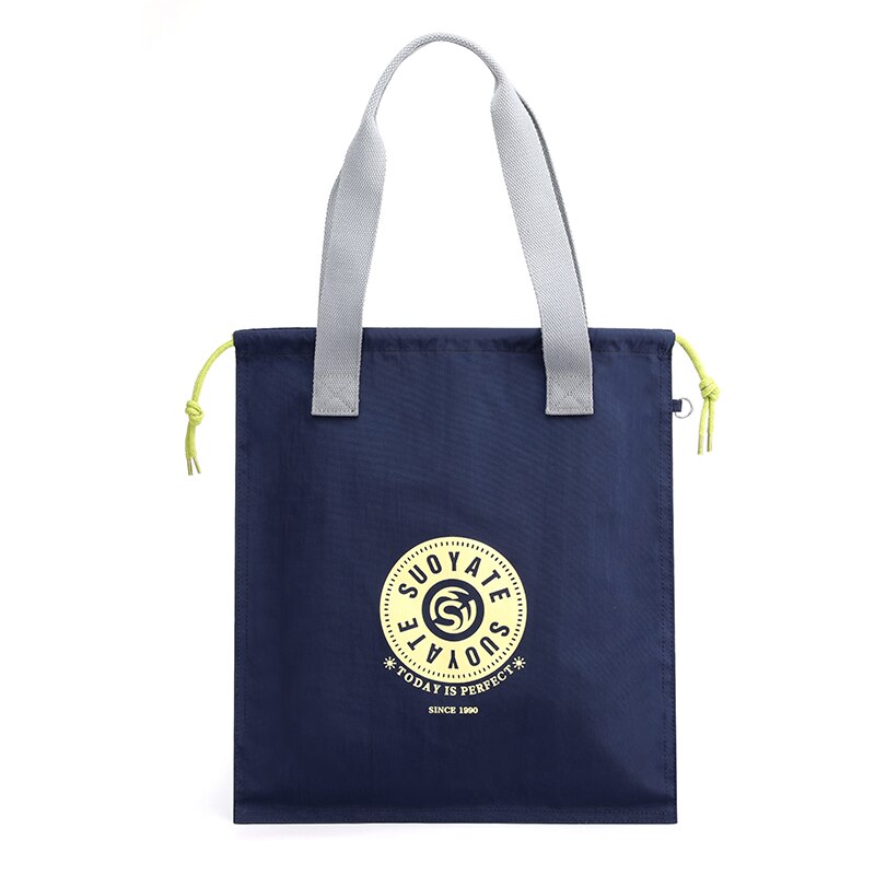 Lässig Frauen Kordelzug dauerhaft Stoff Weibliche Handtasche Prettry Stil Mädchen Schulter Tasche Einkaufstasche Sack: dunkel Blau