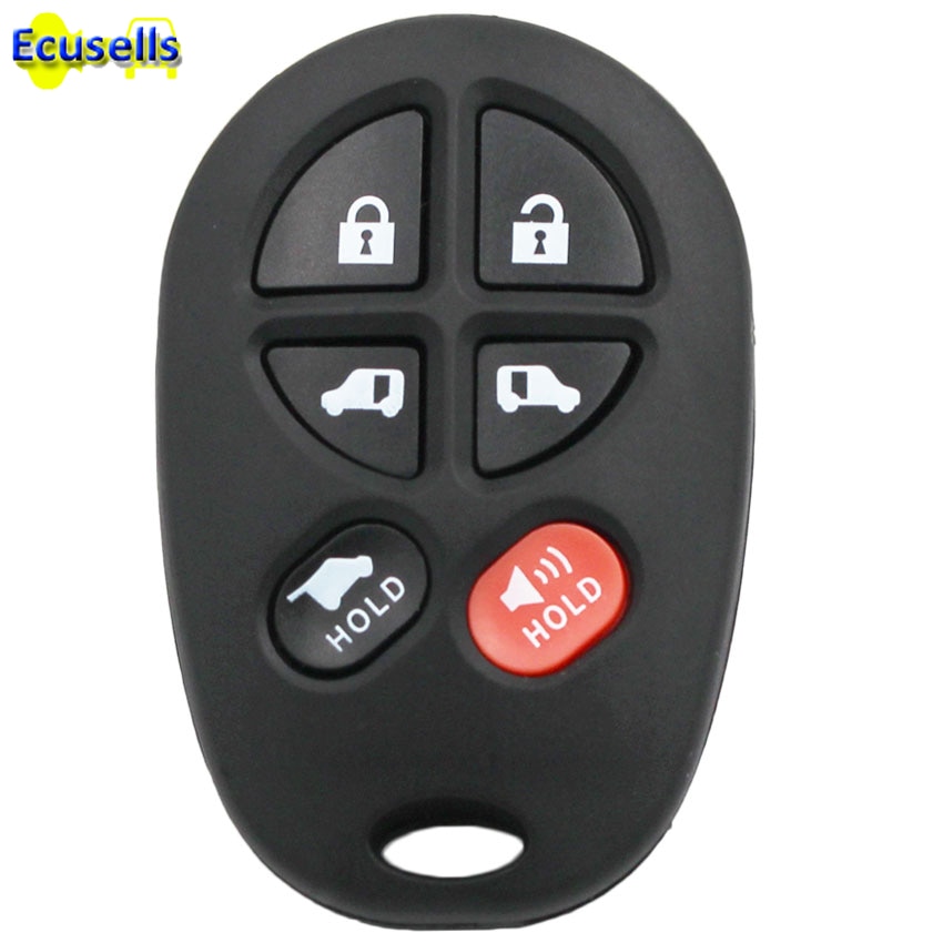 5+1 Buttons 6 button Remote Control Key Fob Shell case fob for TOYOTA Sienna
