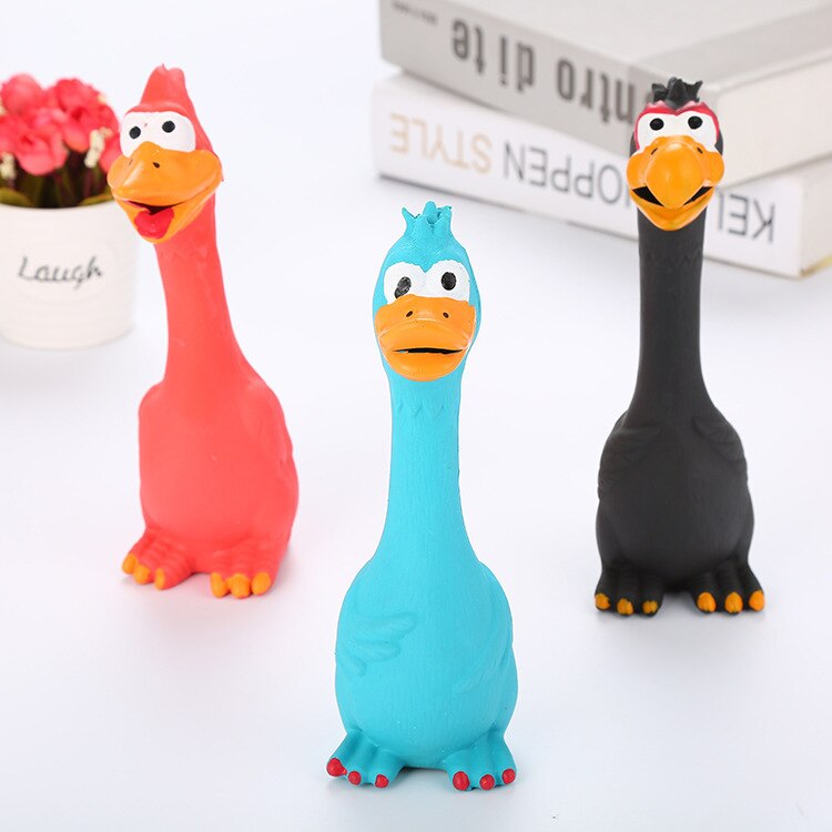 1pcs dog toy screaming chicken latex squeak chewing training pet supplies, fast good