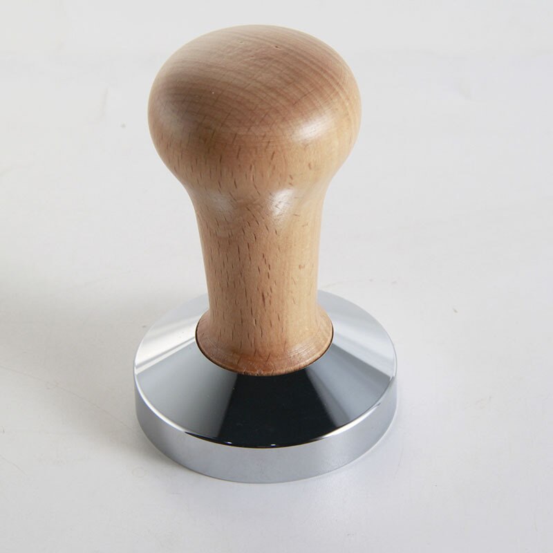 Stainless Steel Coffee Powder Press Wooden Handle Powder Press Thread Cloth Powder Coffee Machine Powder Hammer