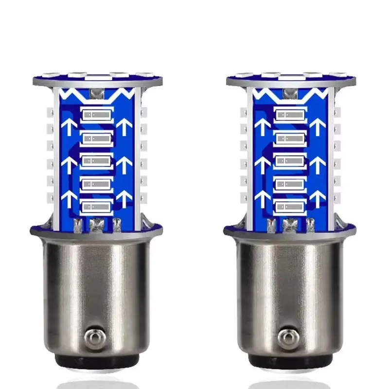 Motorrad Bremslicht LED Glühlampe Blinker 12V blinkende Blinker Bremslichter Universal- verrotten weiß blau Rücklicht Lampe: Elfenbein