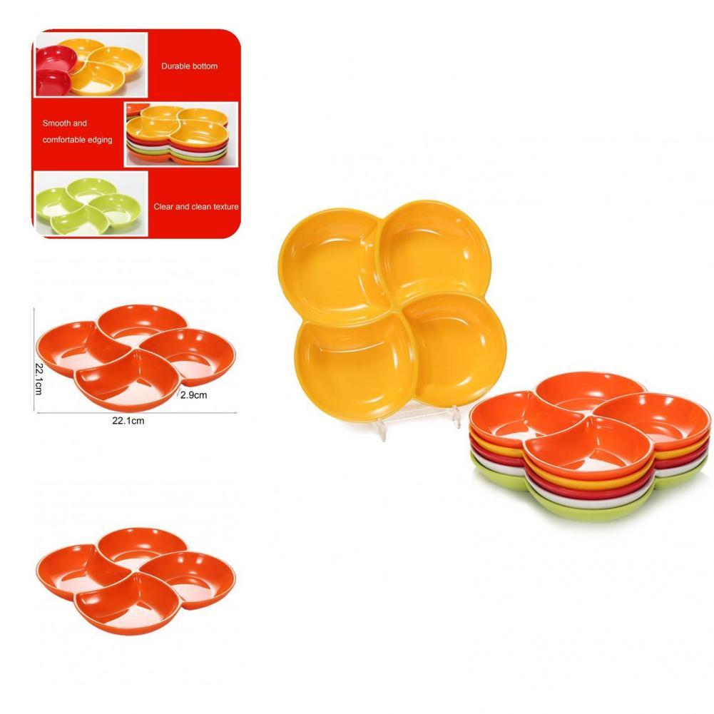 Divided Serving Platter Unbreakable Solid Color Serving Tray Dishwasher Safe Serving Platter for Bar Divided Plate