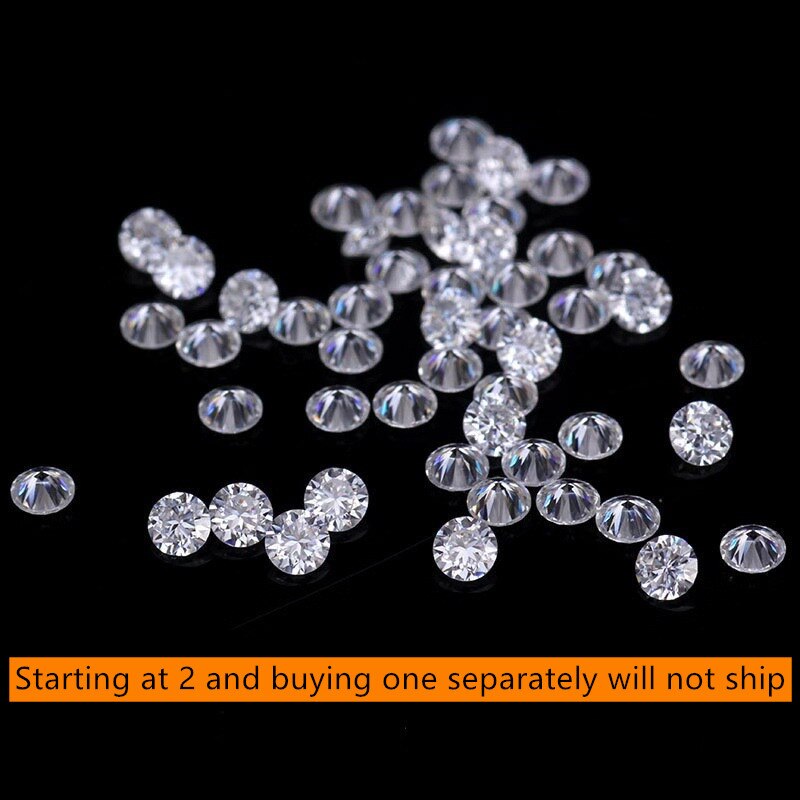 5 to 10.5mm Moissanite 5A Moissanite Gemstones, Each with GRA Individual Number ID 0.5ct vvs D Color White Bright